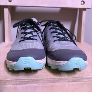 Salomon Grey and Mint Green Athletic Shoes